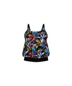 Anita Tankinier|Bikinier<815 AGAVE - Night Flowers Care tankini top