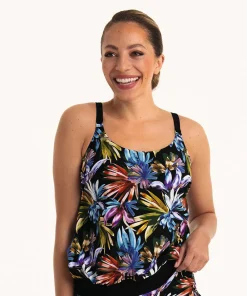 Anita Tankinier|Bikinier<815 AGAVE - Night Flowers Care tankini top