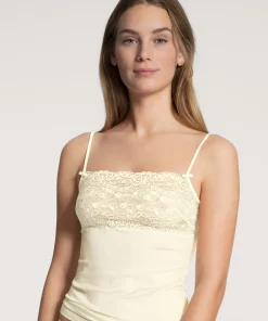 Calida Undertøj<911 ALABASTER CRÈME - Sensual Secrets Spaghetti Top