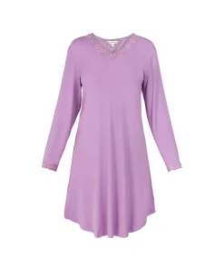 Lady Avenue Natkjoler/ Underkjoler/ Chemiser<176 AMETHYST ORCHID - Bamboo Homewear Bamboo Long Sleeve Nightdress