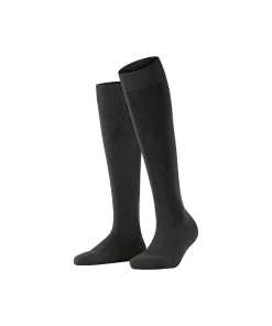 Falke Knæstrømper<3117 ANTHRA. MEL. - ClimaWool KH Knee High