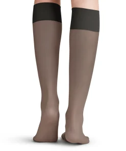 Falke Knæstrømper<3529 ANTHRACITE - Pure Matt 20 KH Knee High