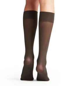 Falke Knæstrømper<3529 ANTHRACITE - Pure Matt 50 Knee-High