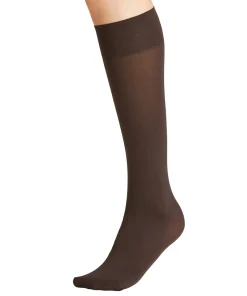 Falke Knæstrømper<3529 ANTHRACITE - Seidenglatt 40 KH Knee High