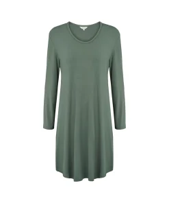 Lady Avenue Natkjoler/ Underkjoler/ Chemiser<352 ARMY - Bamboo Homewear Bamboo Long Sleeve Nightdress
