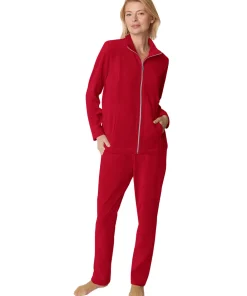 Brandtex Hjemmedragt/ Heldragt|Top/ Loungeshirt/ Pyjamas<4547 BERRY RED - Jogging set