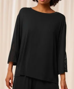 Triumph Top/ Loungeshirt/ Pyjamas<0004 BLACK - Aura Spotlight Top