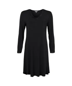Lady Avenue Natskjorter/ Big Shirts|Natkjoler/ Underkjoler/ Chemiser<02 BLACK - Bamboo Homewear Bamboo Long Sleeve Nightdress