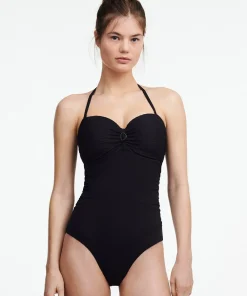 Femilet Badedragter<011 BLACK - Bonaire Bandeau T-shirt Swimsui Straps