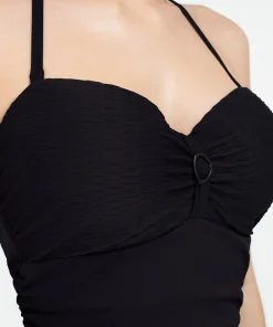Femilet Badedragter<011 BLACK - Bonaire Bandeau T-shirt Swimsui Straps