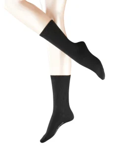 Falke Ankelstrømper/ Sokker<3009 BLACK - Cosy Wool SO Socks