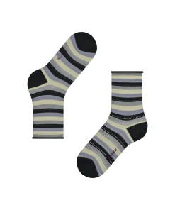 Falke Ankelstrømper/ Sokker<3000 BLACK - Dopamine Stripe SO Socks