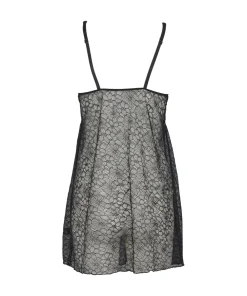 Missya Sexet Lingeri|Natkjoler/ Underkjoler/ Chemiser<001 BLACK - Evelyn Night dress