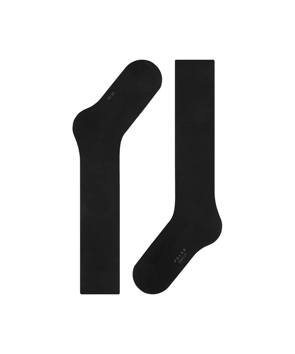 Falke Knæstrømper<3009 BLACK - Family KH Knee High