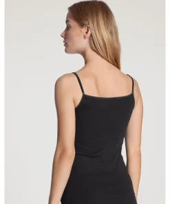 Calida Undertøj<992 BLACK - Feminin Sense Spaghetti Top