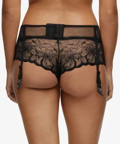 Chantelle Tilbehør|Corsage/ Hofteholder<011 BLACK - Fleurs Serre Taille