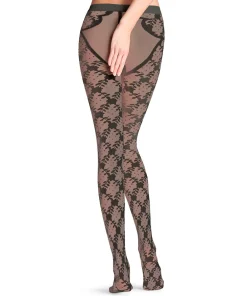 Falke Strømpebukser/ Leggings<3009 BLACK - Floral Shower TI Tights