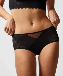 Chantelle Trusser<011 BLACK - Floral Touch Covering Shorty