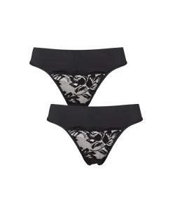 Missya Trusser<001 BLACK - Freya String 2-pack