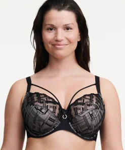 Chantelle Bh'er<011 BLACK - Graphic Support Very Covering Underwired Bra