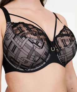 Chantelle Bh'er<011 BLACK - Graphic Support Very Covering Underwired Bra