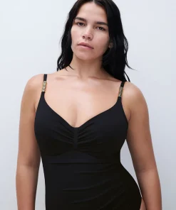 Chantelle Badedragter<011 BLACK - Icon Covering Underwired Swimsuit