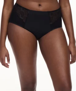 Chantelle Trusser<011 BLACK - Intrigue Highwaisted Support Full Brief