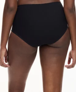 Chantelle Trusser<011 BLACK - Intrigue Highwaisted Support Full Brief
