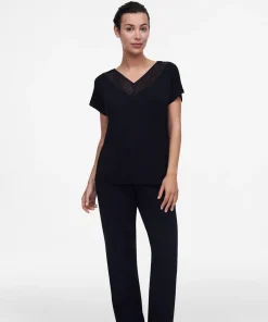 Femilet Top/ Loungeshirt/ Pyjamas<011 BLACK - Jazz T-shirt Short Sleeves