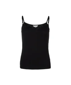 Lady Avenue Undertøj<02 BLACK - LA - Bamboo Underwear Camisole With Lace