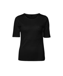 Lady Avenue Undertøj<02 BLACK - LA - Silk Jersey T-shirt
