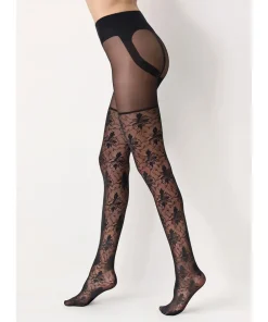 Oroblu Strømpebukser/ Leggings<190 BLACK - Lace 40 Den Tights