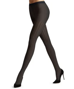 Falke Strømpebukser/ Leggings<3009 BLACK - Linear Lounge TI Tights/Leggings