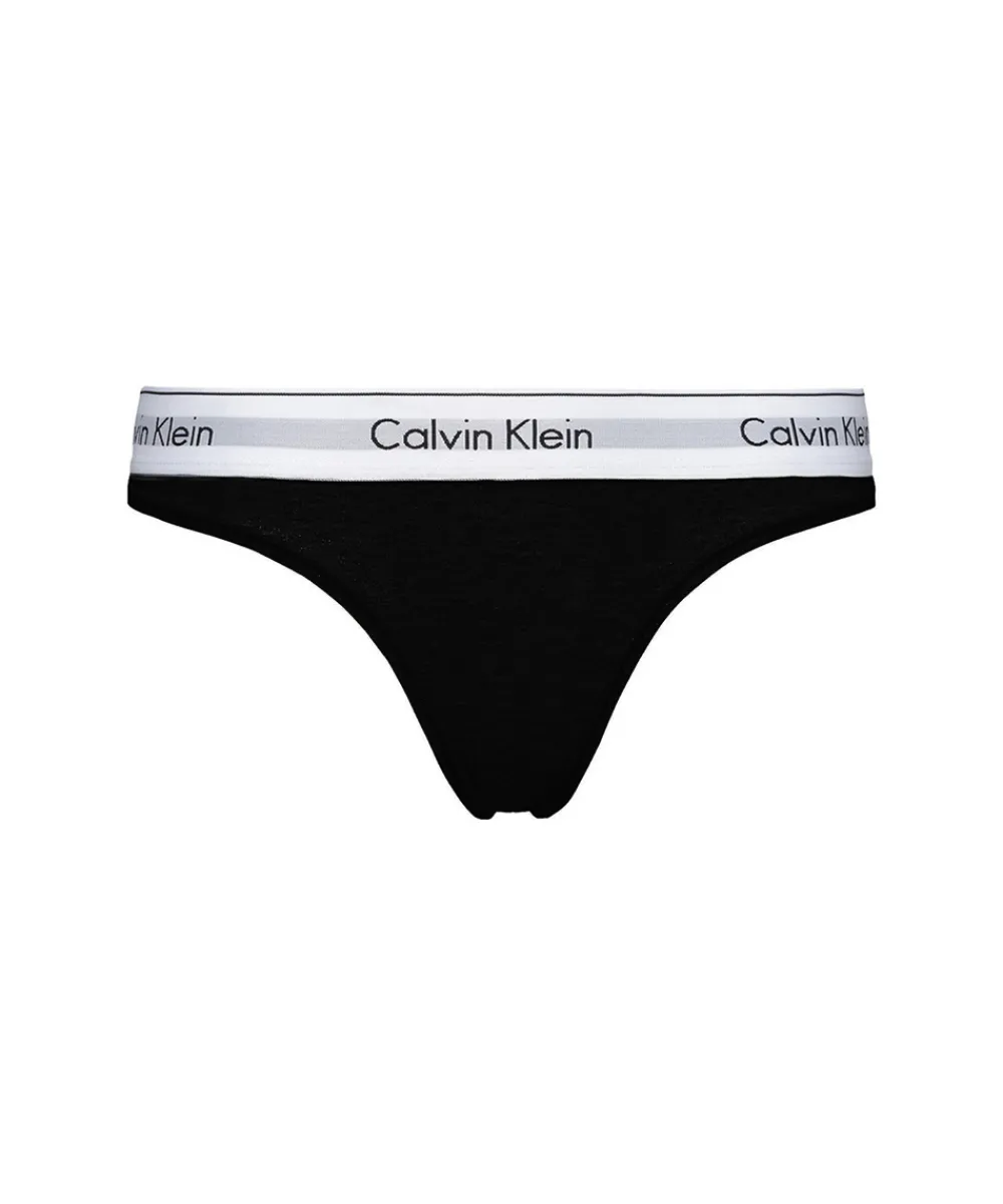 Calvin Klein Trusser<001 BLACK - Modern Ctn Holiday Coordinate Thong