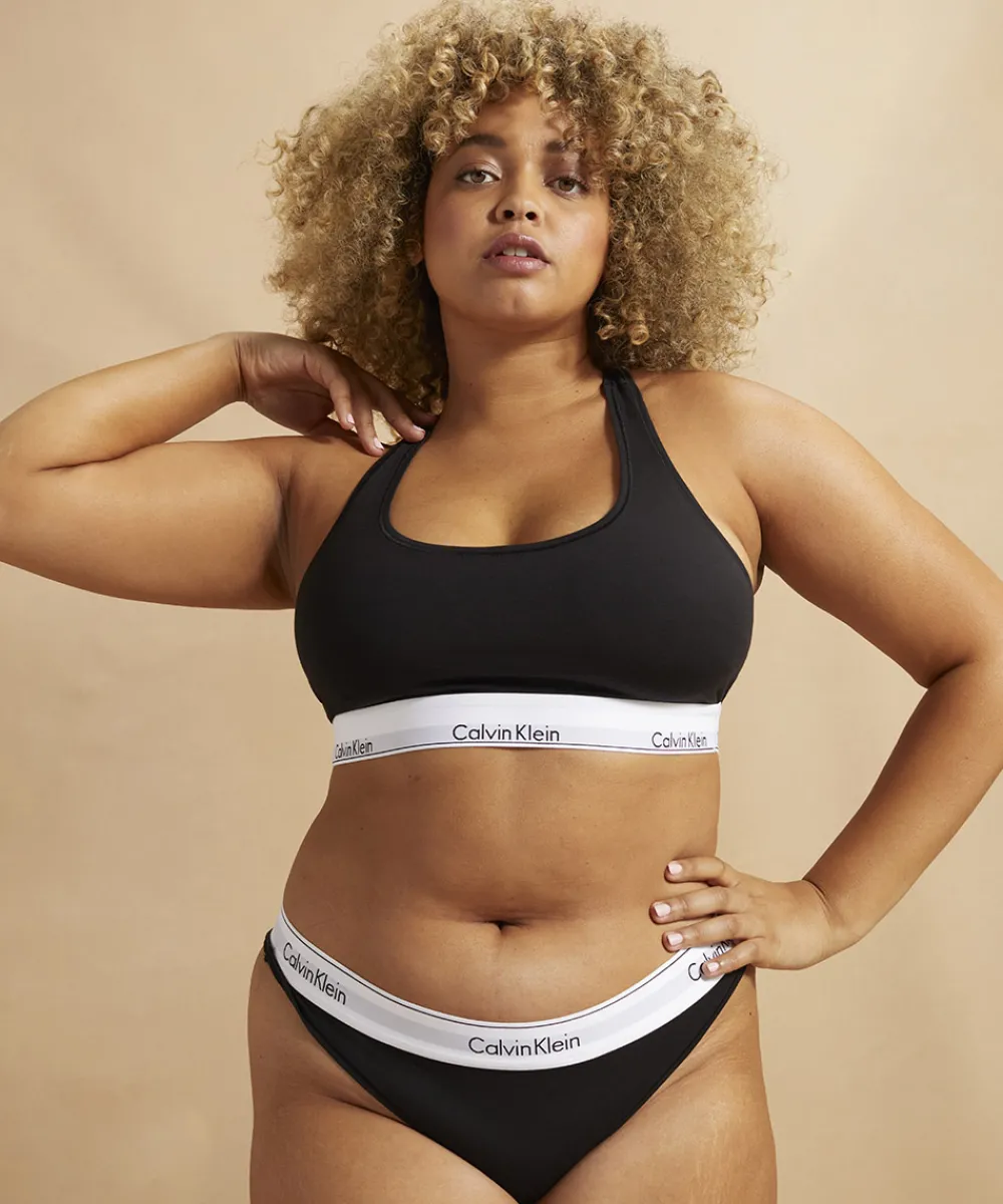 Calvin Klein Trusser<001 BLACK - Modern Ctn Holiday Coordinate Thong