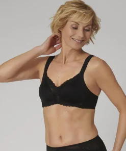 Triumph Bh'er<0004 BLACK - Modern Lace+cotton Bh Uden Bøjle