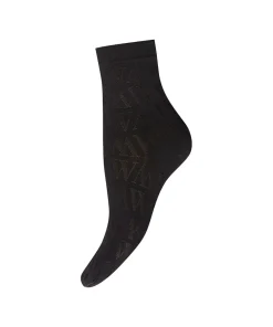 Wolford Ankelstrømper/ Sokker<7005 BLACK - Monogram Jacquard Socks