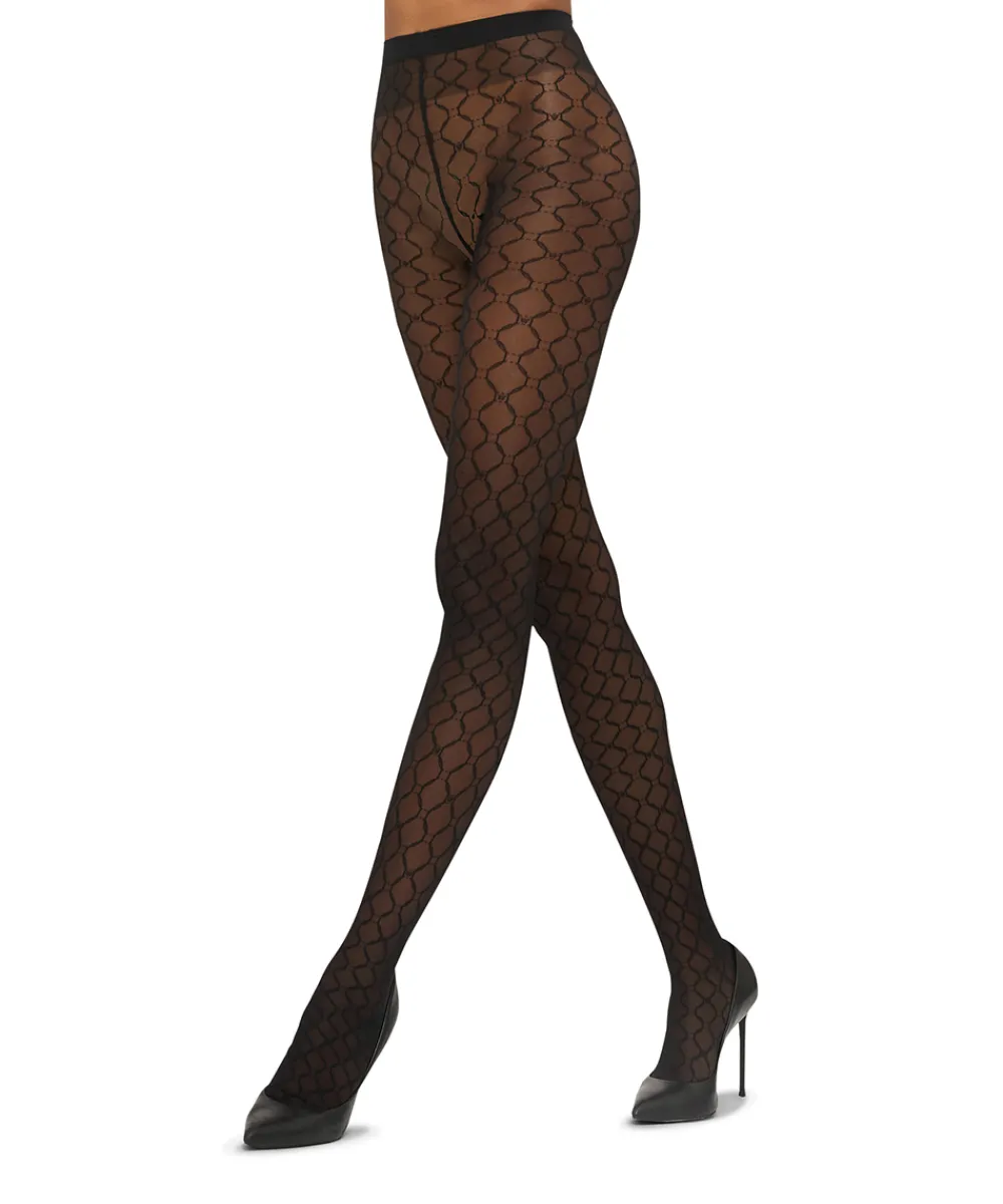 Wolford Strømpebukser/ Leggings<7005 BLACK - Monogram Tights