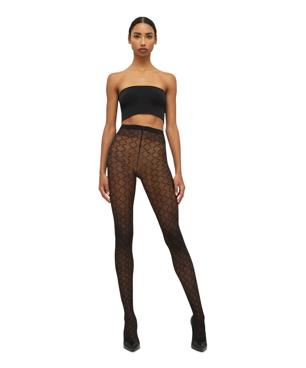 Wolford Strømpebukser/ Leggings<7005 BLACK - Monogram Tights