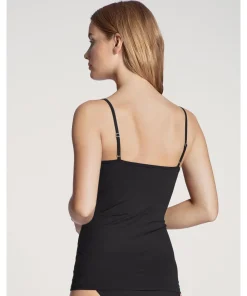 Calida Undertøj<992 BLACK - Natural Comfort Spaghetti Top