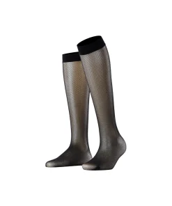 Falke Knæstrømper<3009 BLACK - Net KH Knee-High