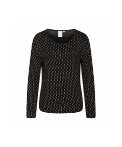 CCDK Copenhagen Top/ Loungeshirt/ Pyjamas<4600 BLACK - Nicha Langærmet Tshirt