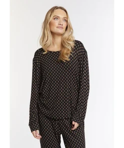CCDK Copenhagen Top/ Loungeshirt/ Pyjamas<4600 BLACK - Nicha Langærmet Tshirt