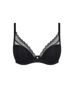 Chantelle Bh'er<011 BLACK - Norah Chic Plunge T-shirt Bra