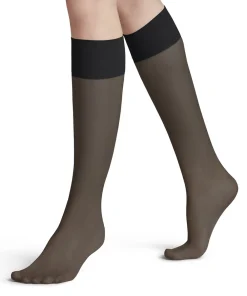 Falke Knæstrømper<3009 BLACK - Pure Matt 20 KH Knee High