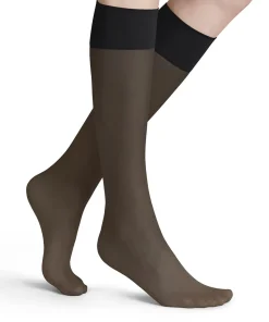 Falke Knæstrømper<3009 BLACK - Pure Matt 20 KH Knee High