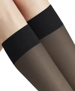 Falke Knæstrømper<3009 BLACK - Pure Matt 20 KH Knee High