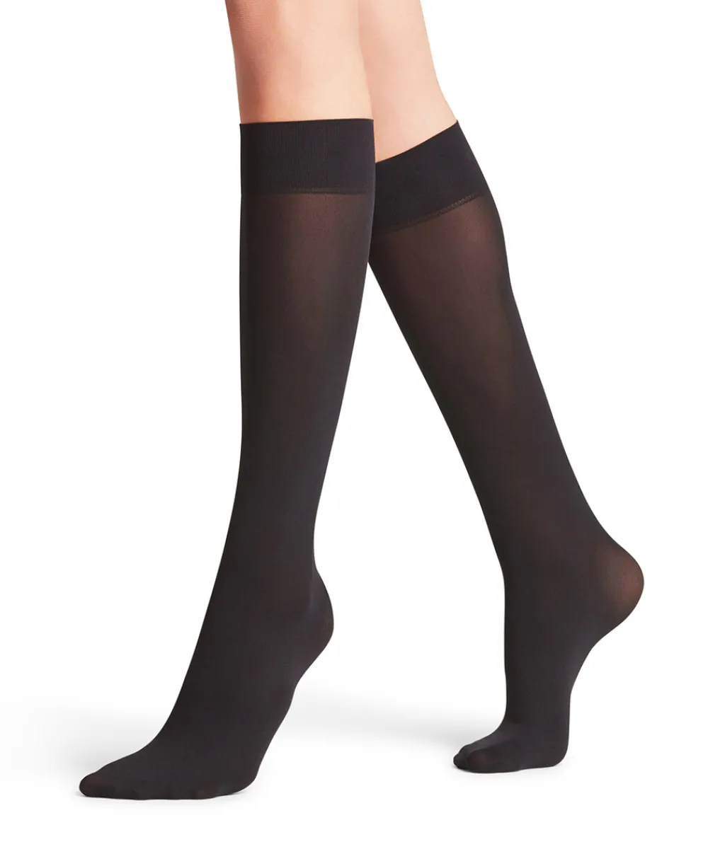 Falke Knæstrømper<3009 BLACK - Pure Matt 50 KH Knee High