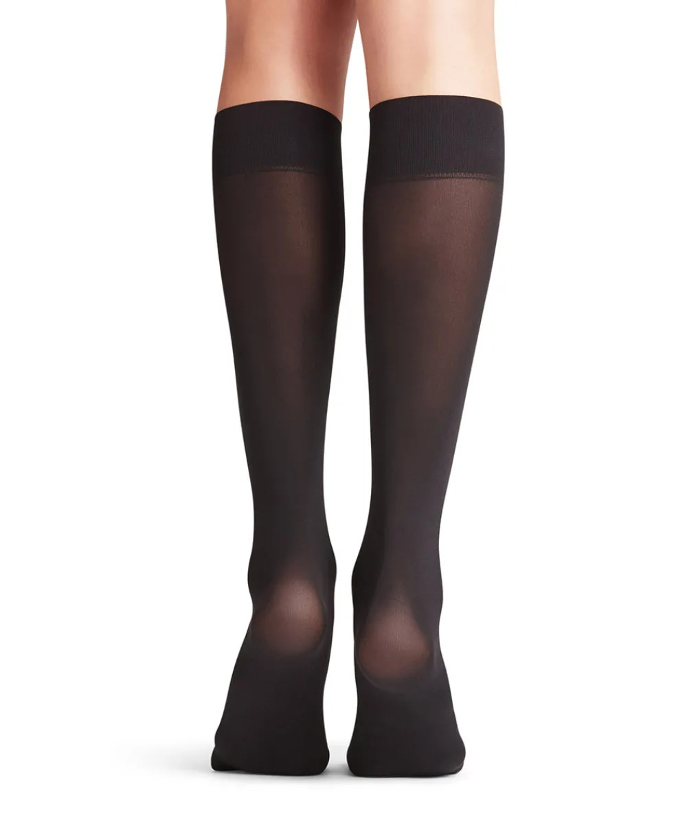 Falke Knæstrømper<3009 BLACK - Pure Matt 50 Knee-High