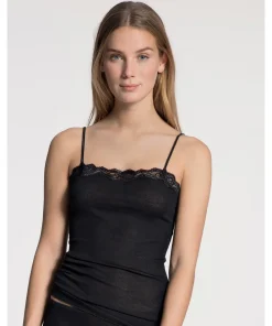 Calida Undertøj<996 BLACK - Richesse Lace Spaghetti top